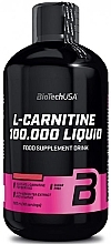 Spalacz tłuszczu z L-karnityną o smaku wiśniowym - BiotechUSA L-Carnitine 100000 Liquid — Zdjęcie N1