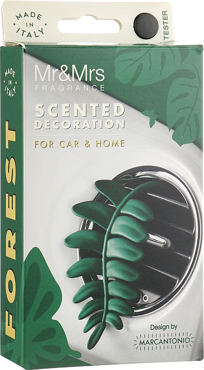 Odświeżacz do samochodu o zapachu sosnowego lasu Zielona paproć - Mr&Mrs Forest Fern Pine Forest
