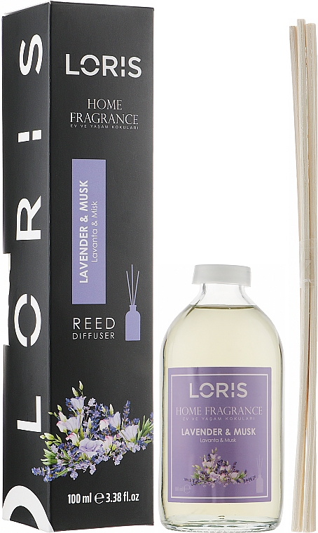 Dyfuzor zapachowy Lawenda i piżmo - Loris Parfum Home Fragrance Reed Diffuser — Zdjęcie N1