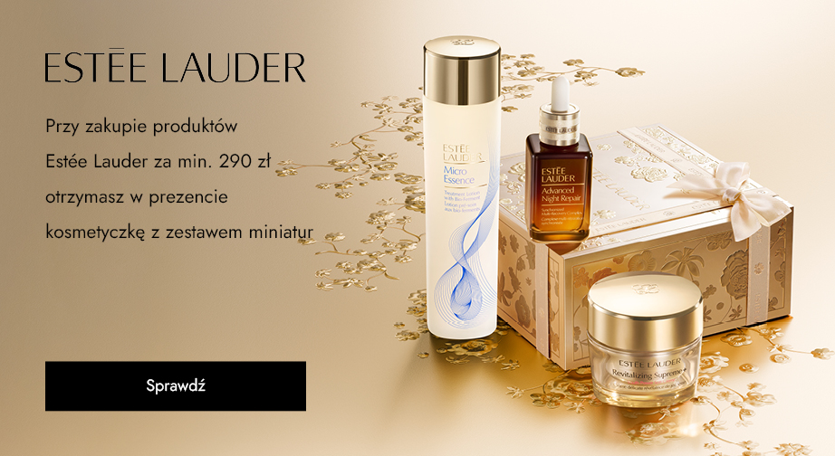 Przy zakupie produktów Estée Lauder za min. 290 zł otrzymasz w prezencie kosmetyczkę z zestawem miniatur.