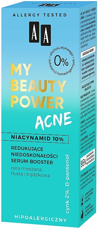 Redukujące niedoskonałości serum-booster do twarzy - AA My Beauty Power Acne — Zdjęcie N6