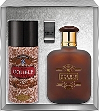 Kup Evaflor Double Whisky - Zestaw (edt 100 ml + deo 150 ml + money clip)