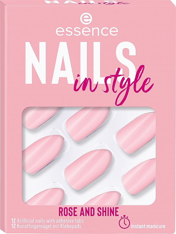 Samoprzylepne sztuczne paznokcie - Essence Nails In Style Rose And Shine — Zdjęcie N1