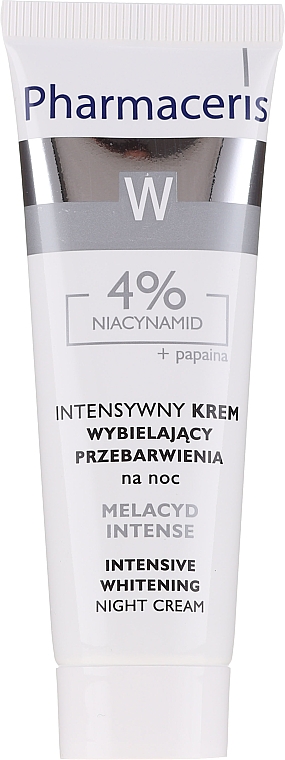 Intensywny krem wybielający przebarwienia na noc z 4% niacynamidem - Pharmaceris W Melacyd Intense — Zdjęcie N1