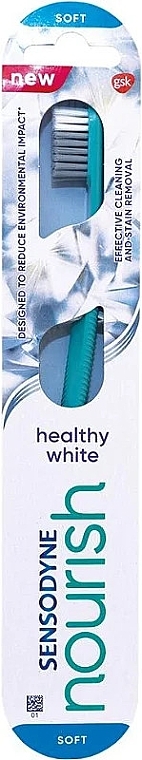 Miękka szczoteczka do zębów, turkusowa - Sensodyne Nourish Healthy White Soft Toothbrush — Zdjęcie N1