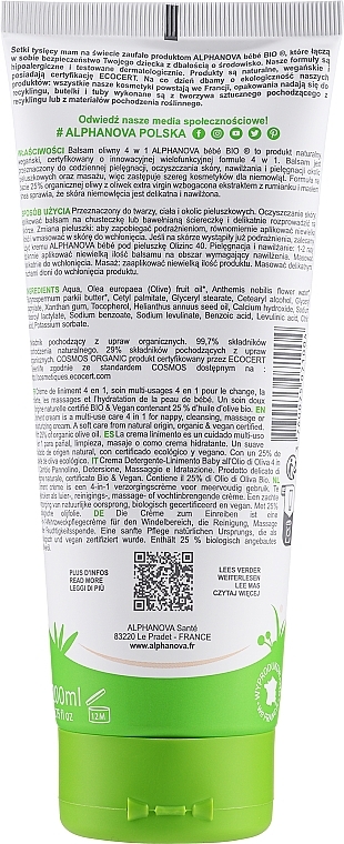 WYPRZEDAŻ Wielofunkcyjny krem-maść 4 w 1 dla dzieci - Alphanova Baby Liniment Cream 4 In 1 * — Zdjęcie N2