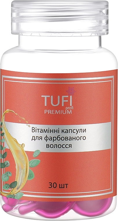 Kapsułki witaminowe do włosów farbowanych - Tufi Profi Premium — Zdjęcie N1