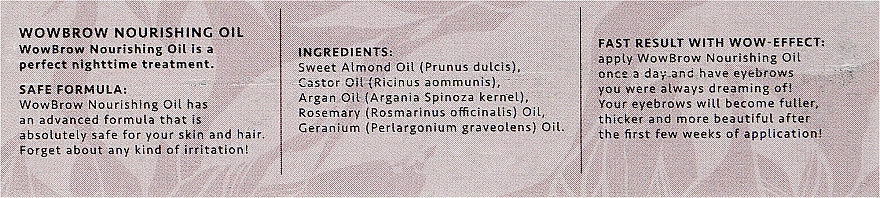 Odżywczy olejek do brwi - WowBrow Nourishing Oil — Zdjęcie N3