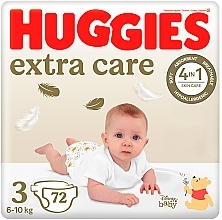 Pieluchy Extra Care rozmiar 3, 6-10 kg, 72 szt., Box - Huggies  — Zdjęcie N1