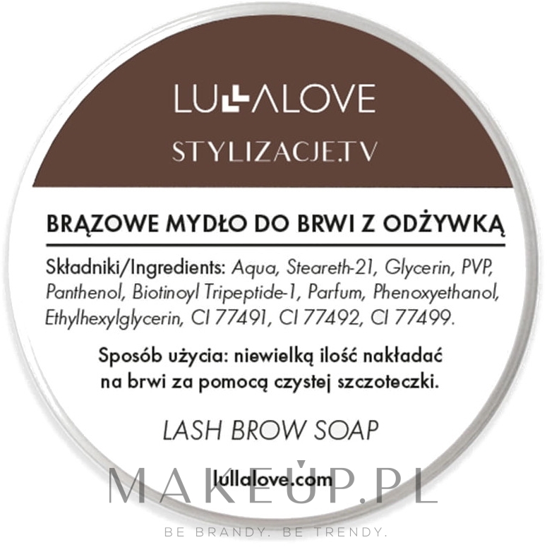 Mydło do brwi z odżywką - Lullalove Eyebrow Soap With Conditioner — Zdjęcie Brown