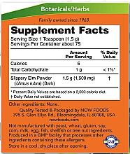 Kora wiązu w proszku - Now Foods Slippery Elm Powder — Zdjęcie N3