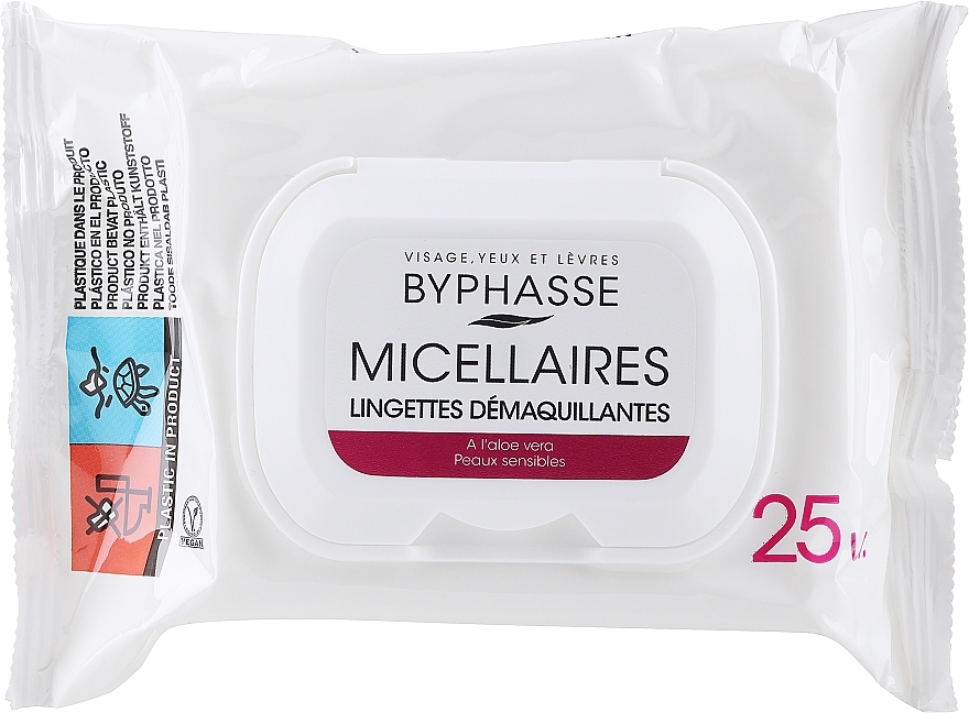 Chusteczki do demkakijażu - Byphasse Make-up Remover Micellar Solution Sensitive Skin Wipes — Zdjęcie N1