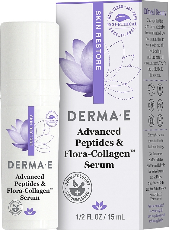 Derma E Advanced Peptides & Flora-Collagen™ Serum - PREZENT! Nawilżające serum na głębokie zmarszczki — Zdjęcie N1