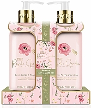 Kup Zestaw - Baylis & Harding Royale Garden Rose, Poppy & Vanilla Luxury Hand Care Gift Set (h/soap/300ml + b/h/lot/300ml)