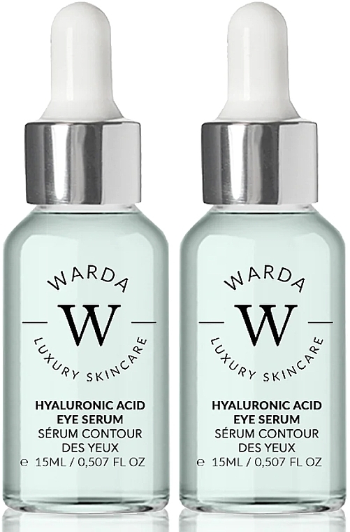 Zestaw - Warda Skin Hydration Boost Hyaluronic Acid Eye Serum (eye/serum/2x15ml) — Zdjęcie N1