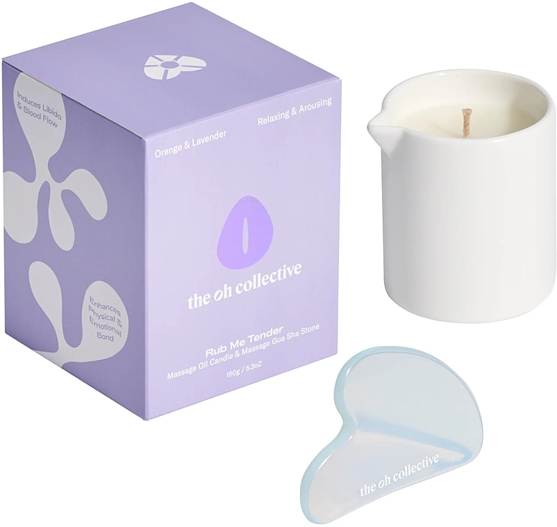 Zestaw do masażu - The Oh Collective Rub Me Tender Set (candle/1pc + massager/1pc) — Zdjęcie N1