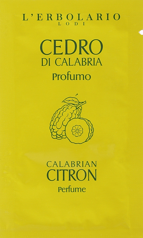 L'Erbolario Calabrian Citron - Perfumy (próbka) — Zdjęcie N1