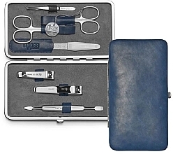 Zestaw do manicure 7 elementów, niebieski - Nippes Solingen Manicure Set Vintage 1033 — Zdjęcie N1