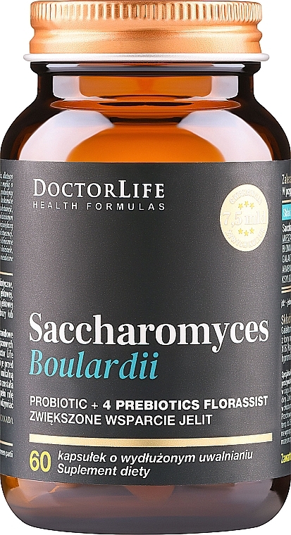 Suplement diety Drożdże probiotyczne, 60 szt. - Doctor Life Saccharomyces Boulardii  — Zdjęcie N1