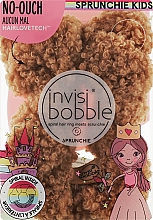 Gumka do włosów scrunchie, brązowa - Invisibobble Kids Sprunchie Teddy — Zdjęcie N1