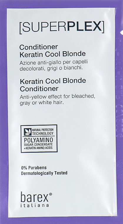 Odżywka keratynowa Zimny blond - Barex Italiana Superplex Conditioner Cool Blonde — Zdjęcie N2