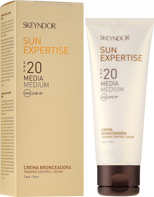 Wodoodporny krem ochronny do twarzy SPF 20 - Skeyndor Sun Expertise Tanning Control Cream  — Zdjęcie N1