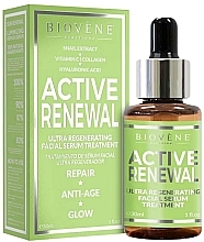 Rewitalizujące serum do twarzy ze śluzem ślimaka - Biovene Snail Renewal Ultra Regenerating Facial Serum Treatment — Zdjęcie N2