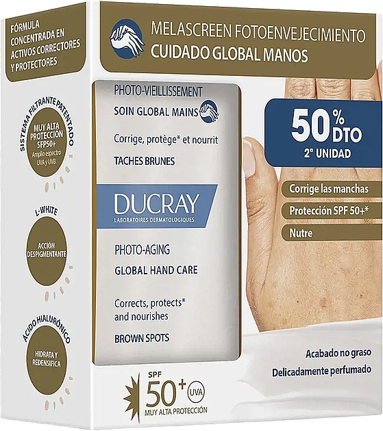 Filtr przeciwsłoneczny do rąk - Ducray Melascreen Global Hand Care Photoaging SPF 50+ — Zdjęcie N1