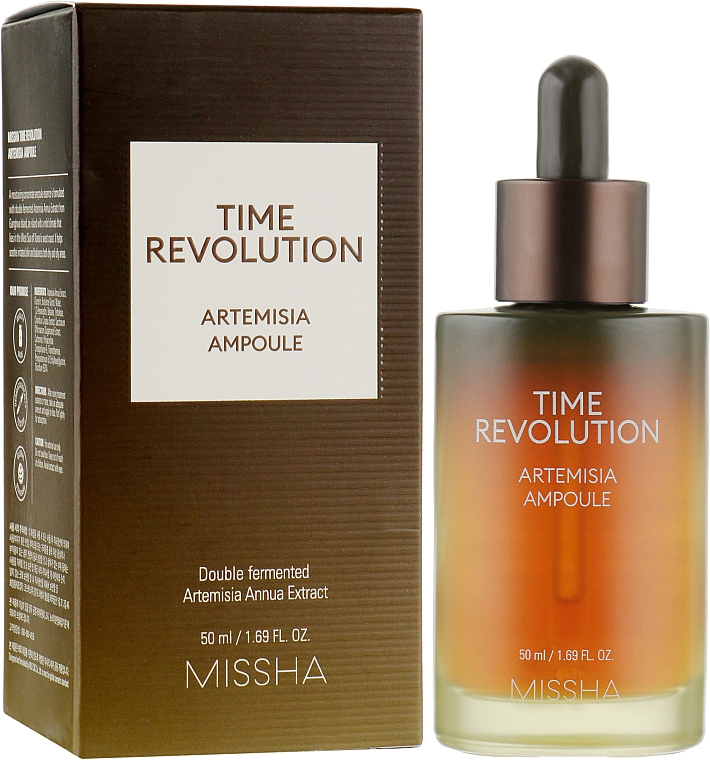Wzmacniające serum o działaniu nawilżającym z ekstraktem z bylicy rocznej - Missha Time Revolution Artemisia Ampoule — Zdjęcie N1