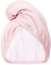Dwustronny satynowy turban do włosów, różowy - Glov Double-Sided Satin Hair Towel Wrap Pink — Zdjęcie N1