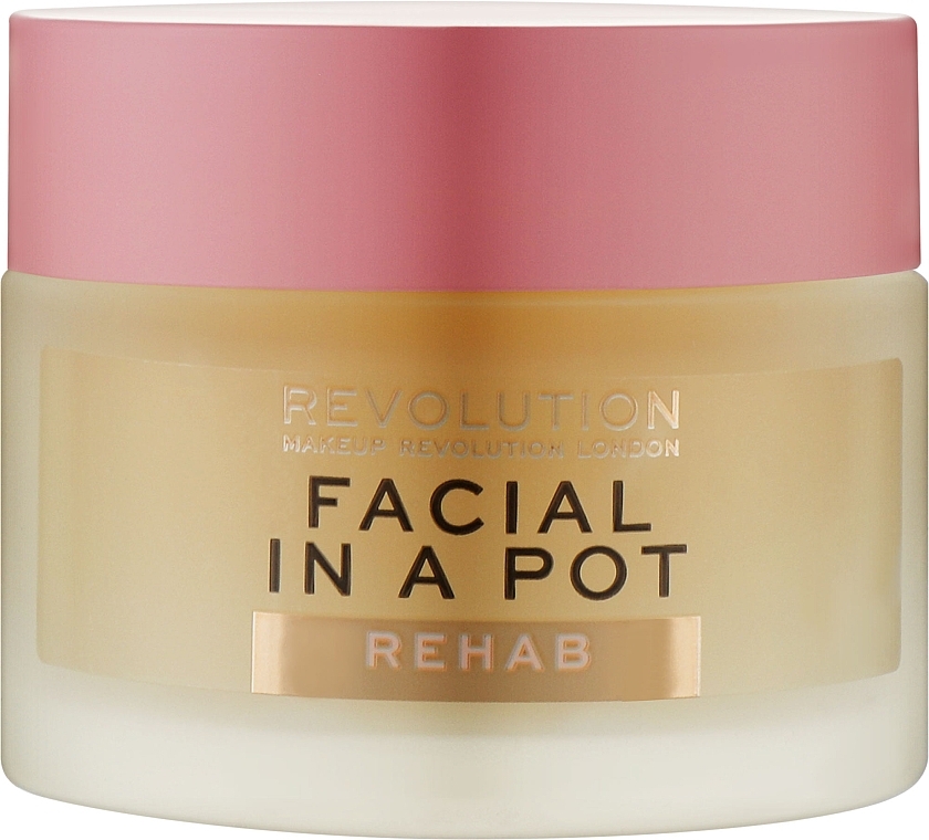 Maseczka do twarzy na noc - Makeup Revolution Rehab Facial In A Pot Mask — Zdjęcie N1