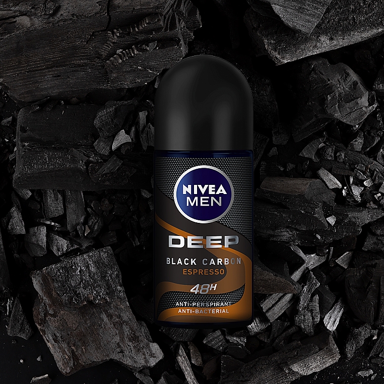 Antyperspirant w kulce dla mężczyzn - NIVEA MEN Deep Black Carbon Espresso Anti-Perspirant — Zdjęcie N4