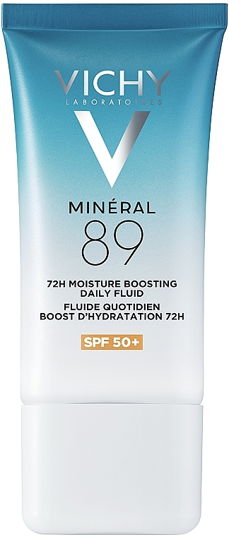 Nawilżający fluid przeciwsłoneczny do twarzy, SPF 50+ - Vichy Mineral 89 72H Moisture Boosting Daily Fluid SPF 50+ — Zdjęcie N1