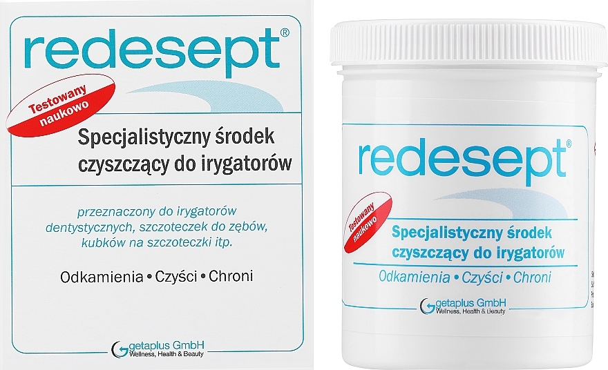 Środek czyszcząco-dezynfekujący do irygatorów - WaterPik Redesept  — Zdjęcie N2