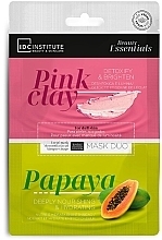 Kup Podwójna maska z glinką różaną i papają - IDC Institute Face Mask Duo Pink Clay & Papaya