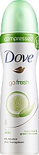 Dezodorant w sprayu bez alkoholu i aluminium - Dove Go Fresh Compressed Cucumber & Green Tea Spray — фото N1