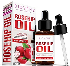 Odżywczy koncentrat - Biovene Rosehip Oil 100% Pure — Zdjęcie N1
