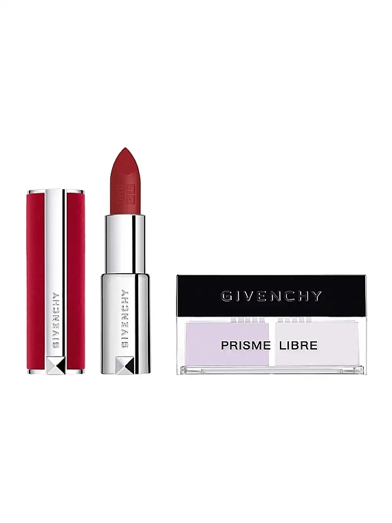 Zestaw - Givenchy Make-Up Set (powder/4x3g + lipstick/3.4g) — Zdjęcie N3