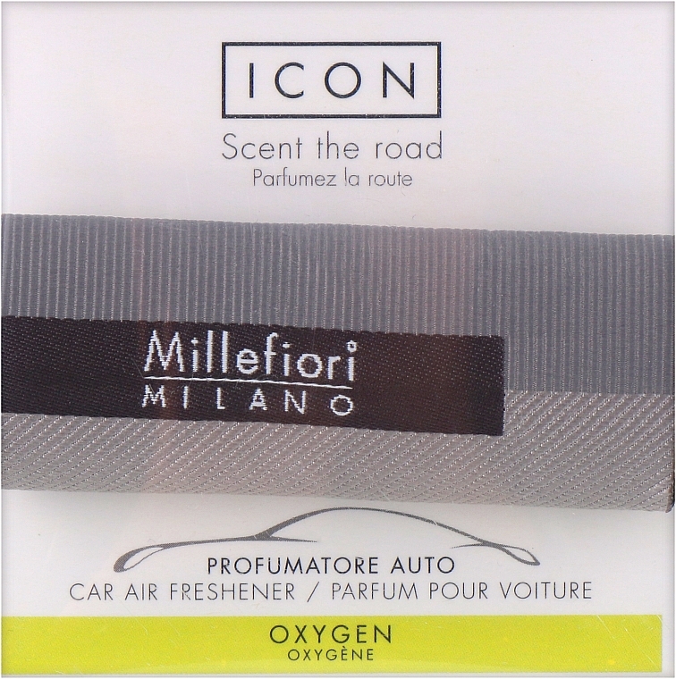 Odświeżacz do samochodu Oxygen - Millefiori Milano Icon Oxygen Textile Geometric Car Air Freshener — Zdjęcie N1