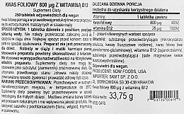 Kwas foliowy 800 mcg + B12 - Now Foods Folic Acid 800 mcg + B12 — Zdjęcie N2