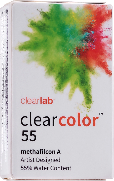 Soczewki kontaktowe, szare, 2 szt. - Clearlab Clearcolor 55