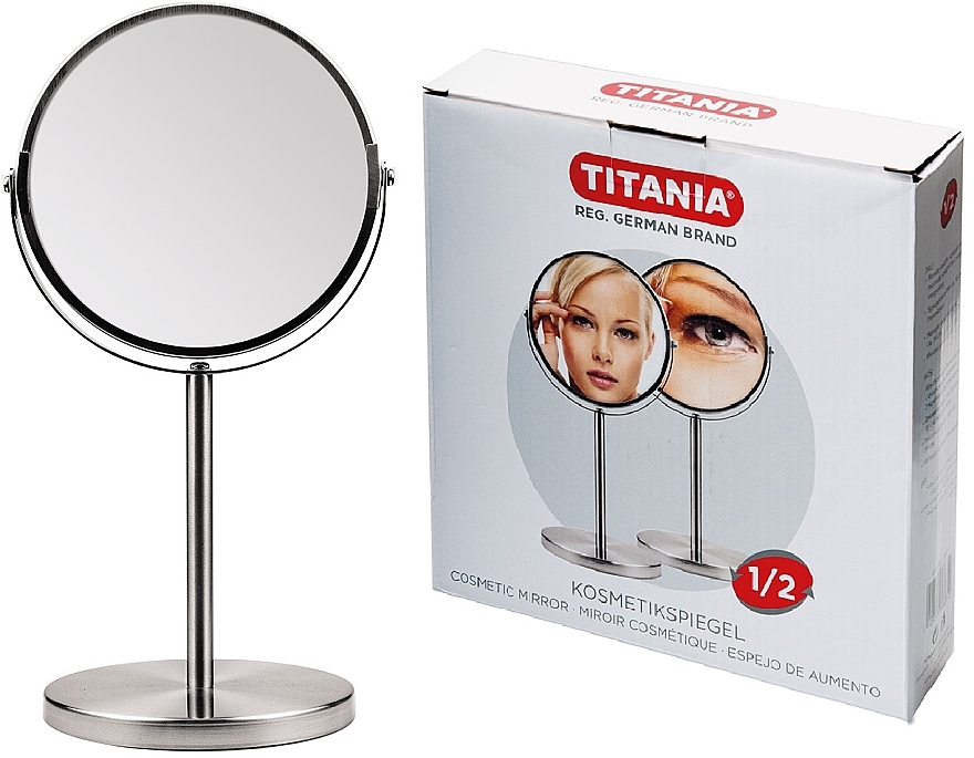 Dwustronne lusterko kosmetyczne, 16 cm – Titania Cosmetic Mirror  — Zdjęcie N3