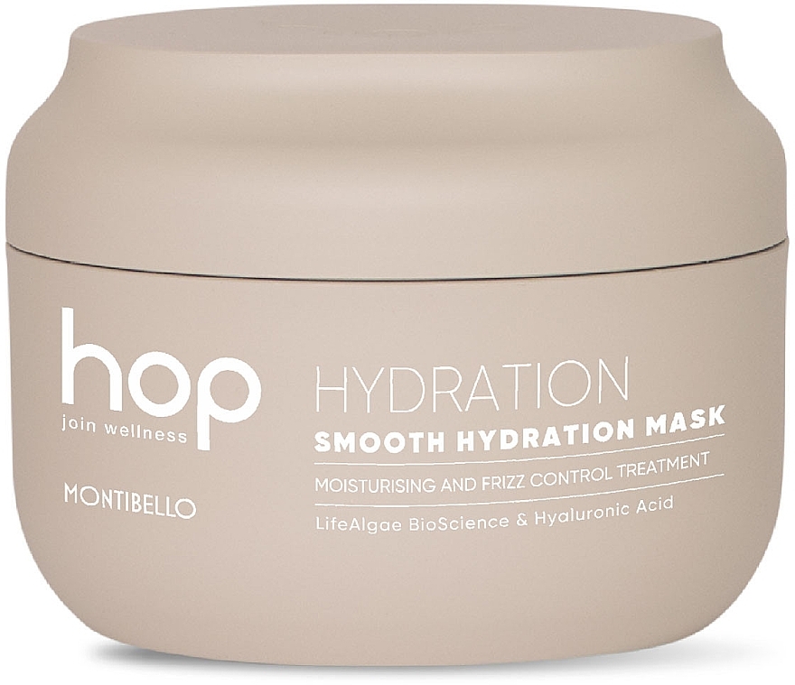 Nawilżająca maska ​​do włosów puszących się i niezdyscyplinowanych - Montibello HOP Smooth Hydration Mask — Zdjęcie N1