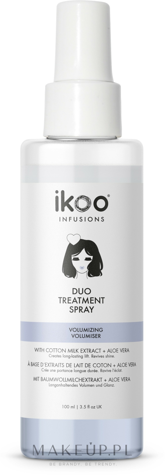 Spray do włosów nadający objętość - Ikoo Infusions Duo Treatment Spray Volumizing — Zdjęcie 100 ml