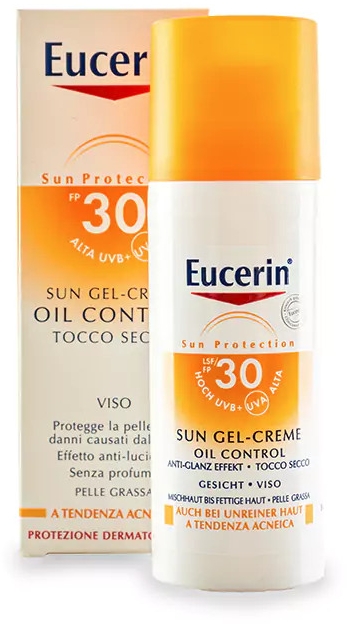 Żel-krem do twarzy do skóry tłustej i skłonnej do trądziku SPF 30 - Eucerin Sun Gel-Cream Oil Control