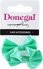 Gumki do włosów FA-5694, 2 szt., z ozdobnymi zielonymi kokardkami - Donegal — Zdjęcie N1