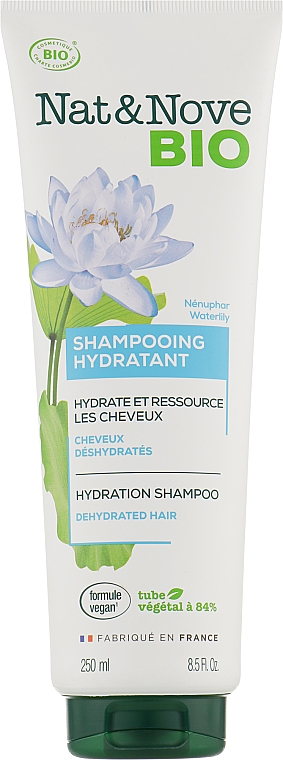 Organiczny szampon nawilżający do włosów odwodnionych - Eugène Perma Nat&Nove BIO Hydration Shampoo — Zdjęcie N1