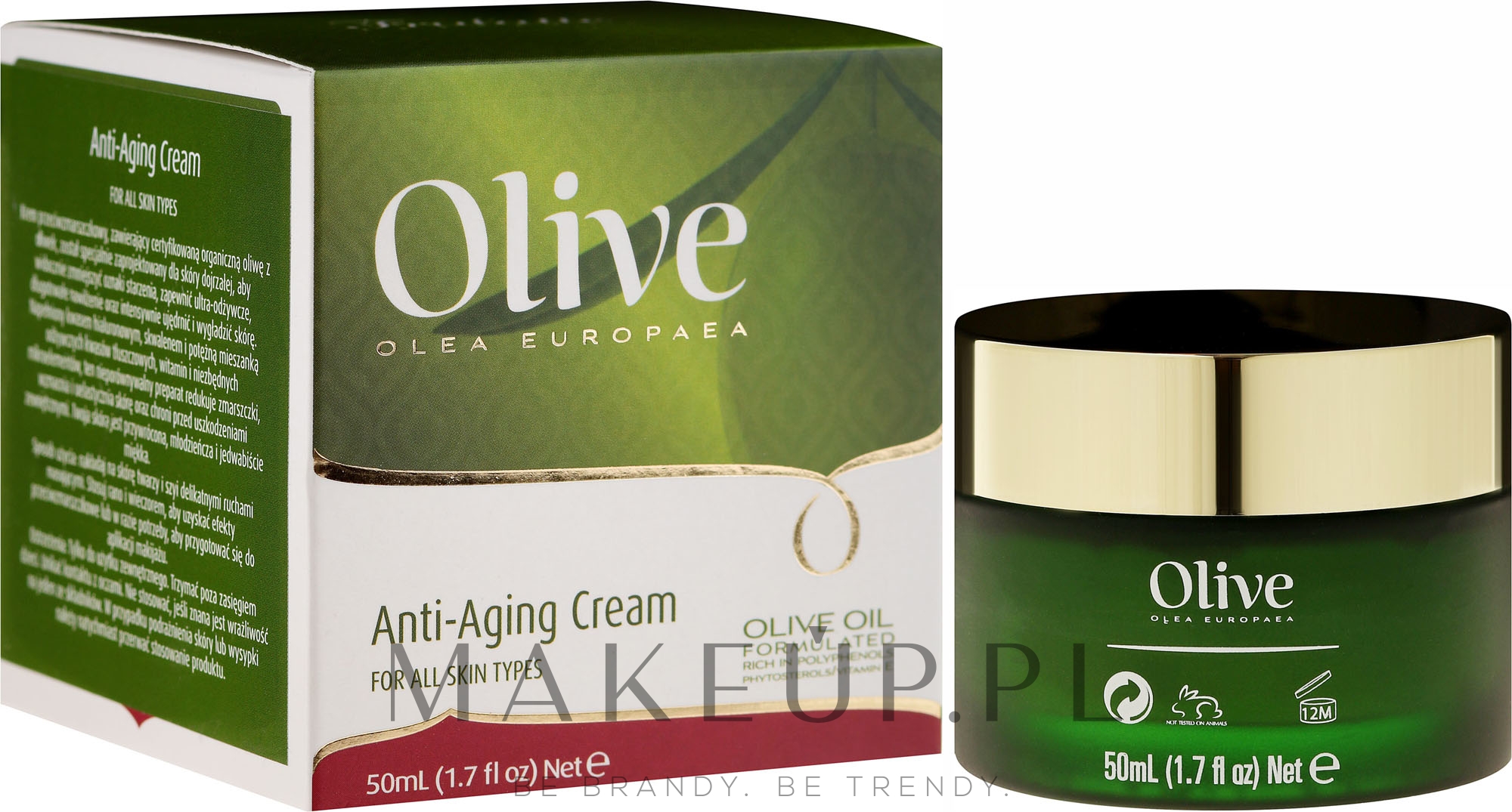 Odmładzający krem na noc do wszystkich rodzajów cery - Frulatte Olive Anti-Aging Cream — Zdjęcie 50 ml