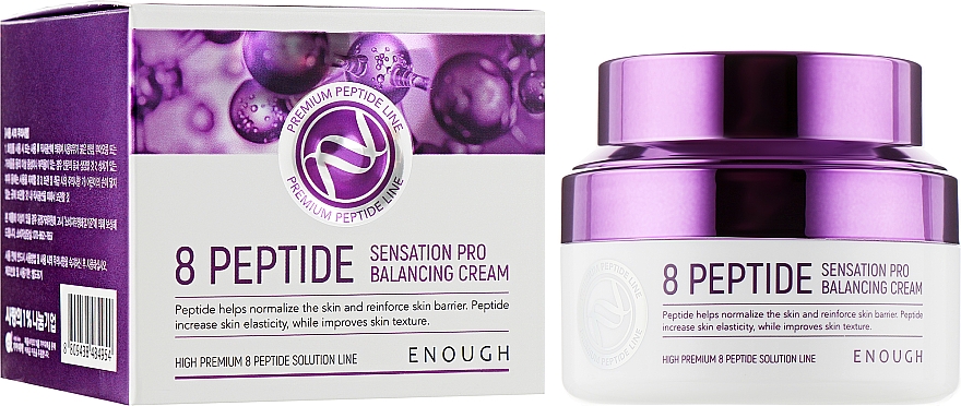 Przeciwstarzeniowy krem z peptydami - Enough 8 Peptide Sensation Pro Balancing Cream — Zdjęcie N1