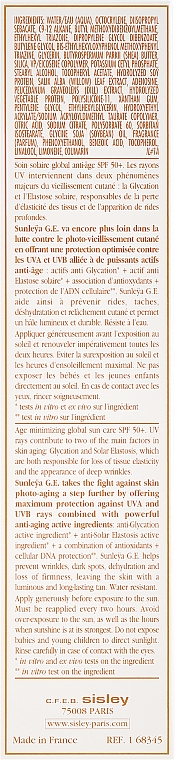 Przeciwsłoneczny krem minimalizujący starzenie się skóry - Sisley Sunleÿa G.E. Age Minimizing Global Sun Care SPF 50/PA+++ — Zdjęcie N3